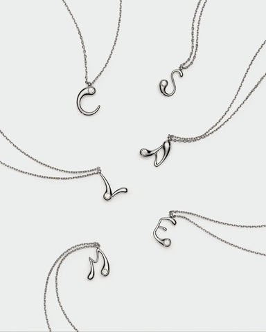 PDPAOLA - Collana con ciondolo in argento con l’iniziale C