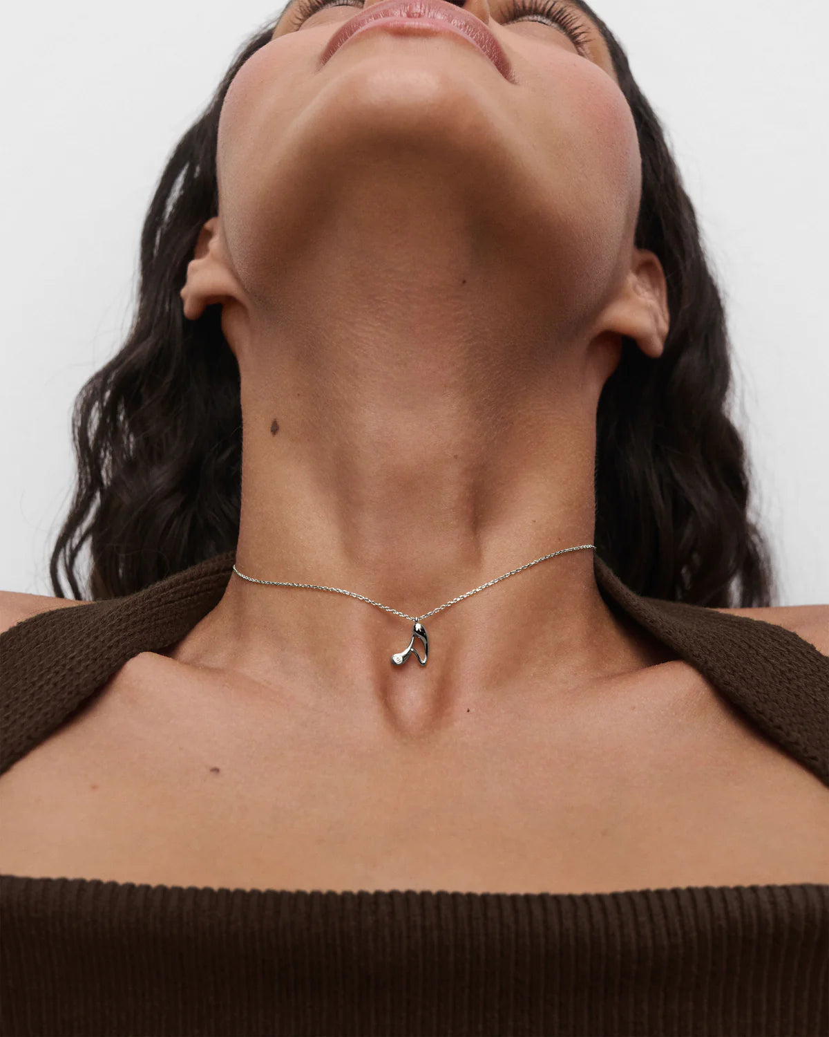 PDPAOLA - Collana con ciondolo in argento con l’iniziale A