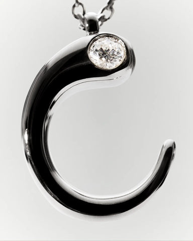 PDPAOLA - Collana con ciondolo in argento con l’iniziale C