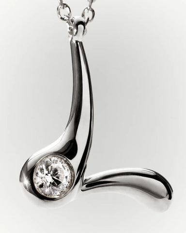 PDPAOLA - Collana con ciondolo in argento con l’iniziale L