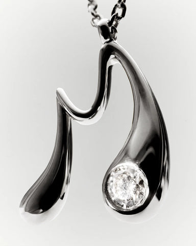 PDPAOLA - Collana con ciondolo in argento con l’iniziale M