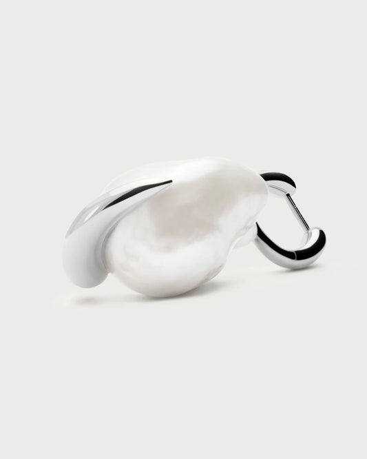 PDPAOLA - Orecchini a cerchio in argento con perla Mist