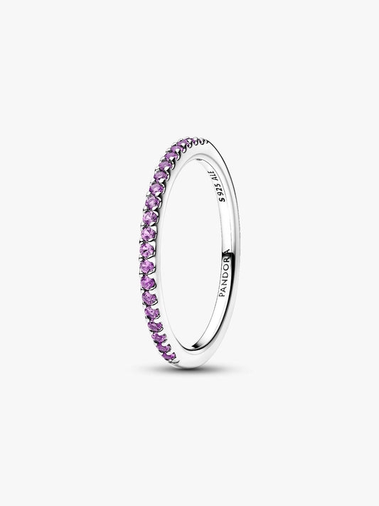 Pandora Anello Pavè Fascia Sottile Viola