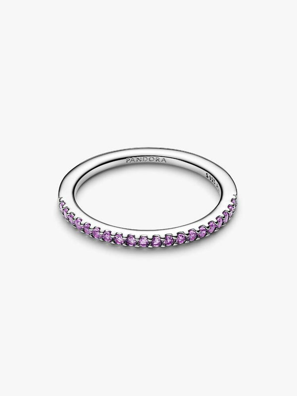 Pandora Anello Pavè Fascia Sottile Viola