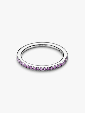 Pandora Anello Pavè Fascia Sottile Viola