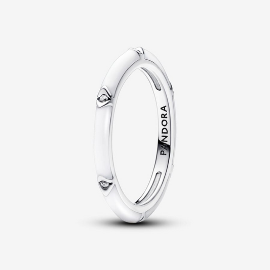 Pandora Anello Smalto Bianco con Pietre Luminose Pandora ME