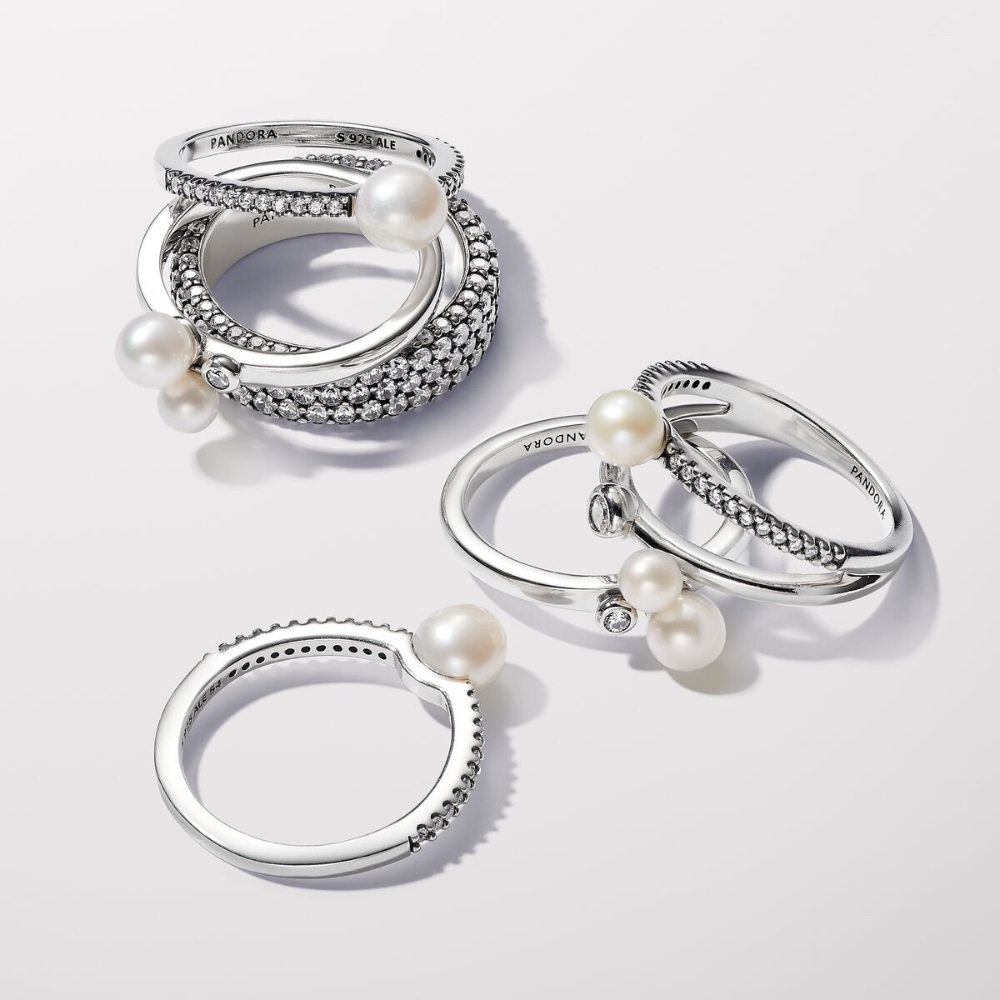 Pandora Anello Perle d’Acqua Dolce Coltivate e Punto Luce