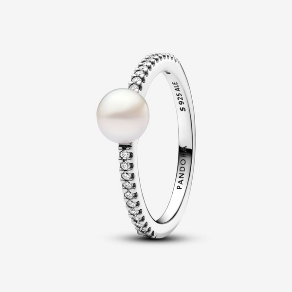 Pandora Anello Perla d’Acqua Dolce Coltivata e Pavè