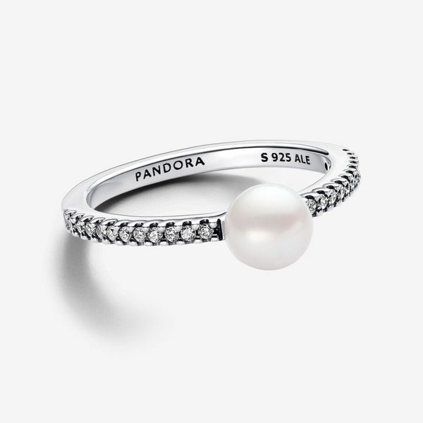 Pandora Anello Perla d’Acqua Dolce Coltivata e Pavè