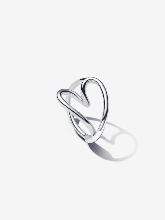 Pandora Anello Cuore Linea Sinuosa