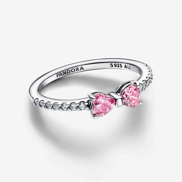 Pandora Anello Fiocco Luminoso Rosa