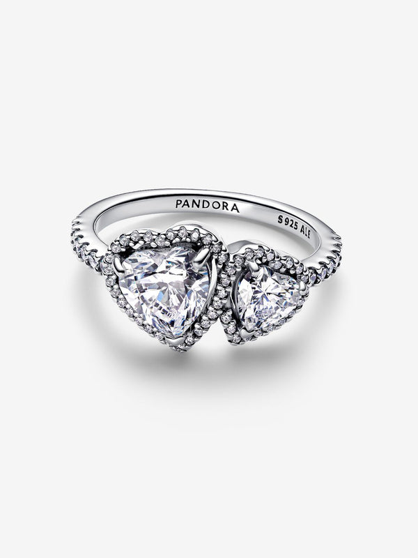 Pandora Anello Doppi Cuori Luminosi
