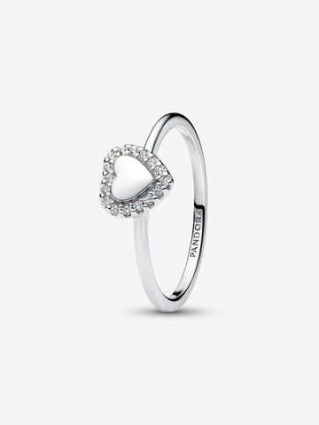 Pandora Anello Cuore e Pavè da incidere