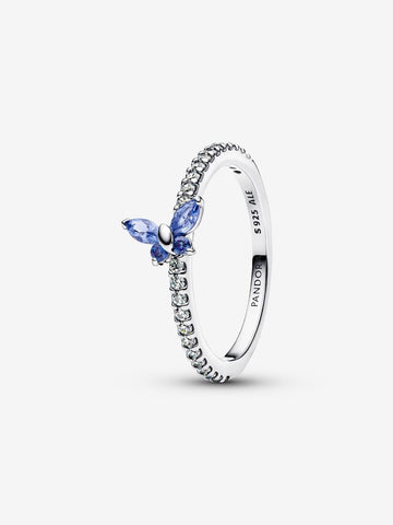 Pandora Anello Farfalla scintillante Blu
