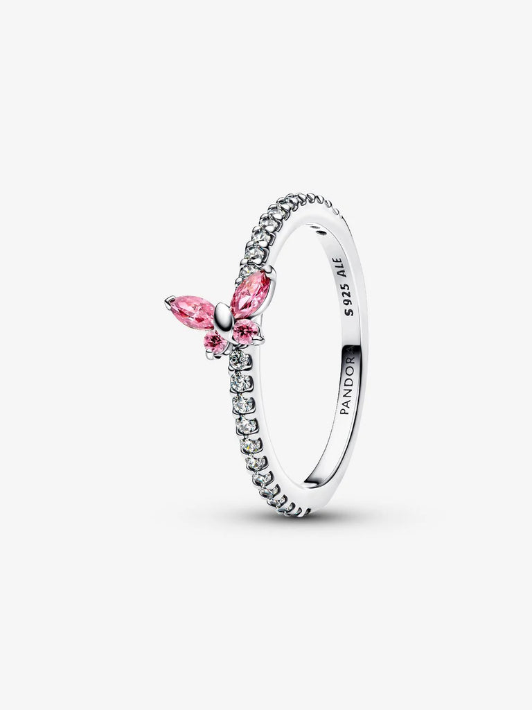 Pandora Anello Farfalla scintillante Rosa