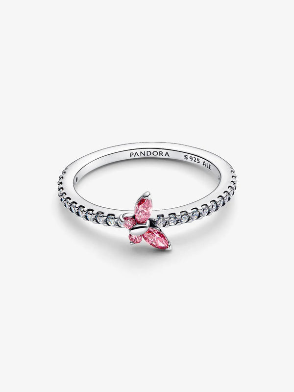 Pandora Anello Farfalla scintillante Rosa