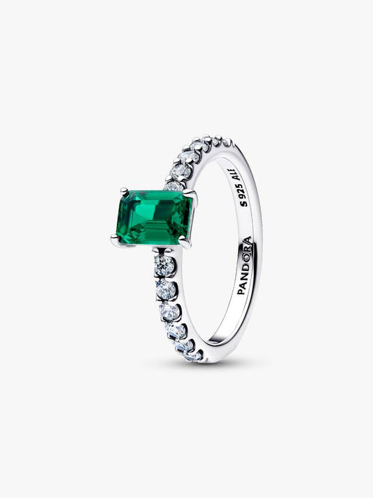 Pandora Anello Taglio Baguette Verde