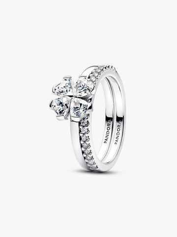 Pandora Anello Quadrifoglio Luminoso Divisibile