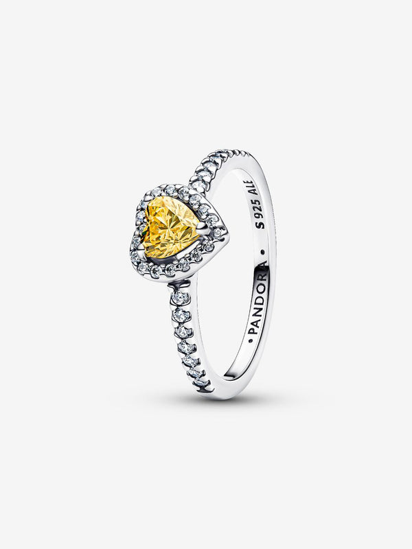 Pandora Anello Cuore in Rilievo Giallo