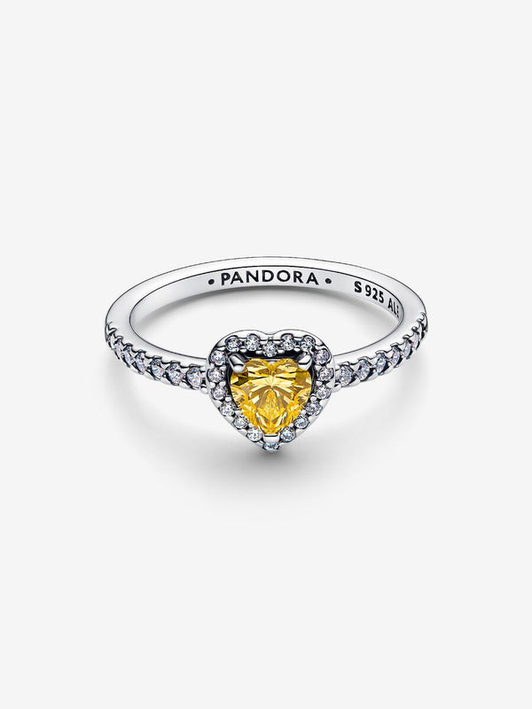Pandora Anello Cuore in Rilievo Giallo