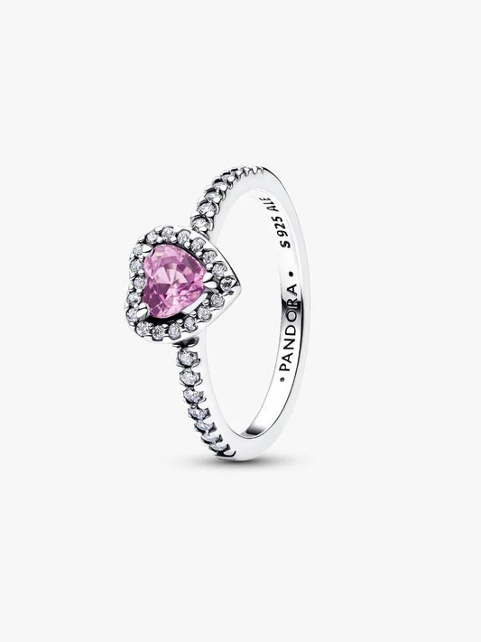 Pandora Anello Cuore in Rilievo Viola