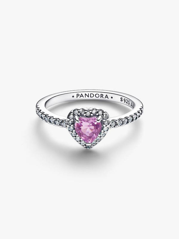 Pandora Anello Cuore in Rilievo Viola