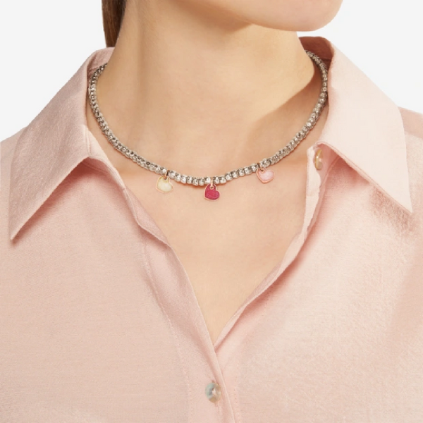 DoDo - Ciondolo Cuore Oro Rosa Smalto Rosso