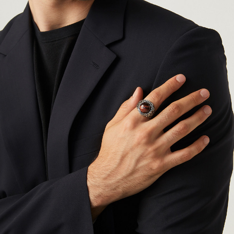 Giovanni Raspini Anello Graffiato Occhio Di Toro