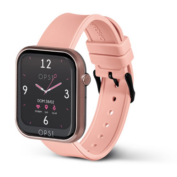 OPSOBJECTS Orologio Smartwatch Call Cinturino In Silicone Rosa