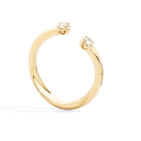 Recarlo Anello Veretta Aperta Asimmetrica Anniversary More Oro Giallo