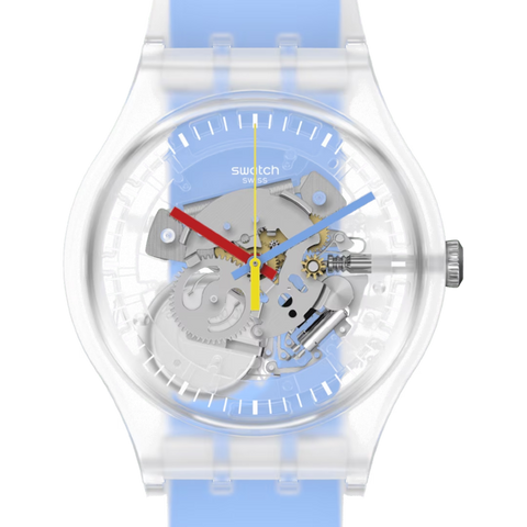 Orologio 2025 swatch trasparente