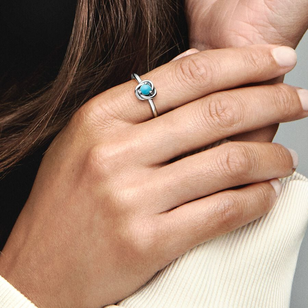 Pandora Anello Cerchio Eterno Turchese Dicembre
