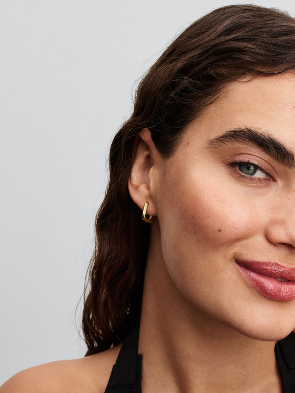 Pandora Orecchini Cerchi Squadrati Linea Avvolgente