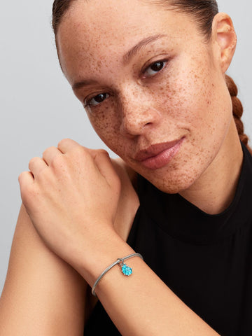 Pandora  Charm Pendente Conchiglia Vetro di Murano Turchese