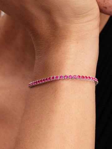 Pandora Bracciale Tennis con piettre Rosa Scuro