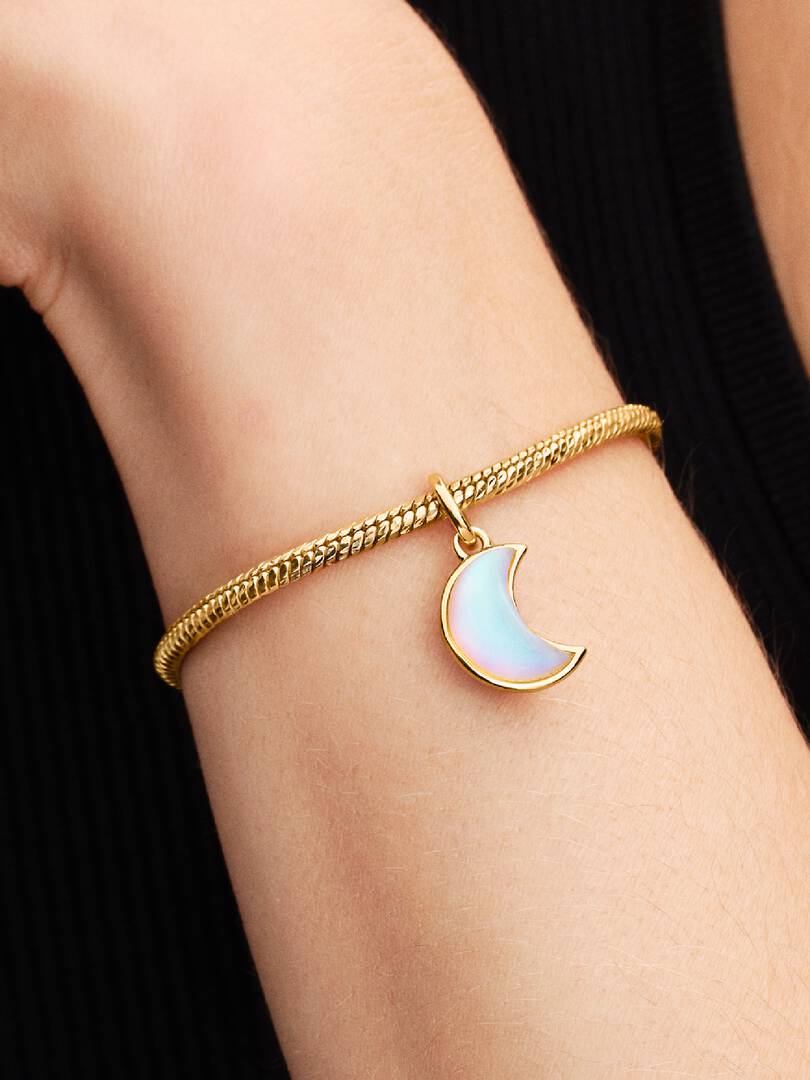 Pandora Bracciale Maglia Snake Sfaccettata con Chiusura a Cuore
