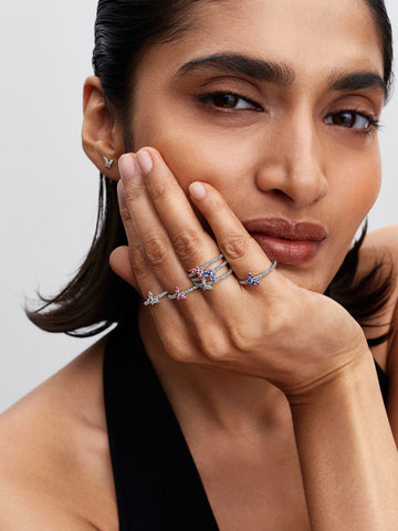 Pandora Anello Farfalla scintillante Rosa