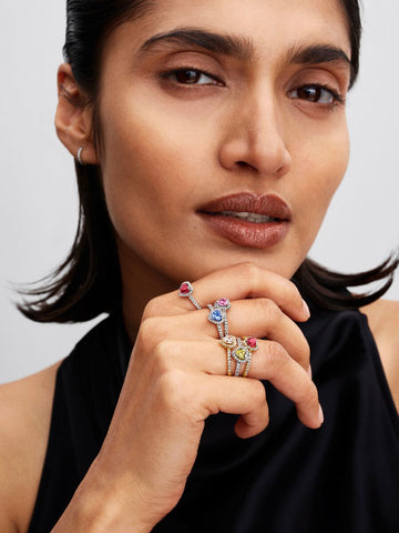 Pandora Anello Cuore in Rilievo Giallo