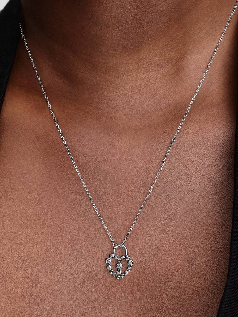 Pandora Collana Lucchetto Cuore Luminoso