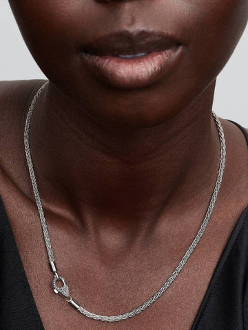 Pandora Collana Maglia Coda di Volpe con Chiusura Pavè