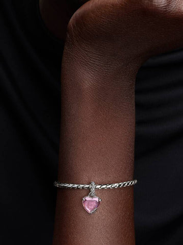 Pandora Charm Pendente Cuore Rosa Ti Voglio Bene Mamma