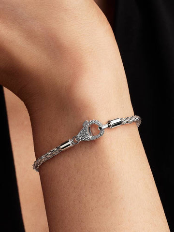 Pandora Bracciale Maglia Coda di Volpe con Chiusura Pavè
