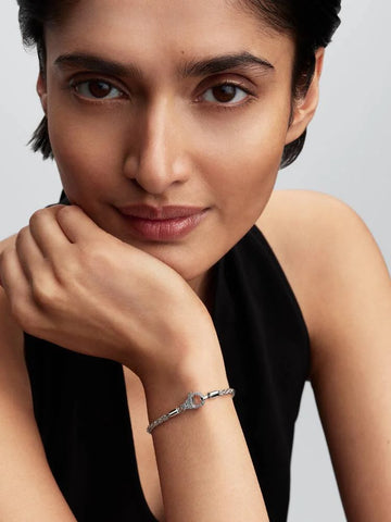 Pandora Bracciale Maglia Coda di Volpe con Chiusura Pavè