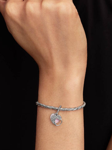 Pandora Charm Pendente Doppio Cuore Mamma Sei Bellissima