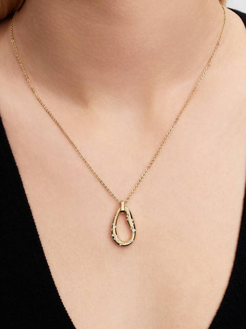 Pandora Collana Ovale Linea Sinuosa con Pietre Luminose