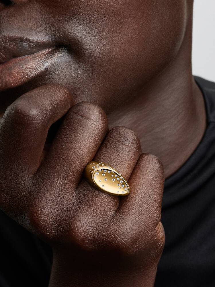 Pandora Anello Sigillo Grande con Pietre Luminose