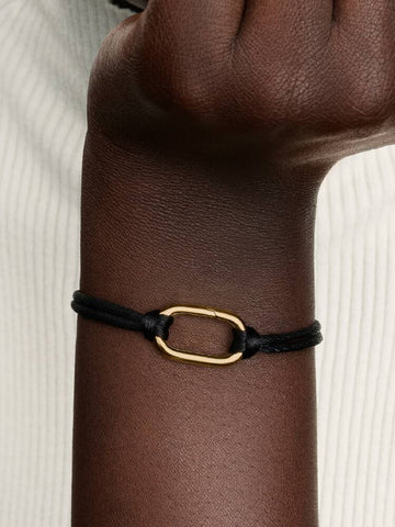 Pandora Bracciale Regolabile Cordino Nero con Link Apribile Pandora ME