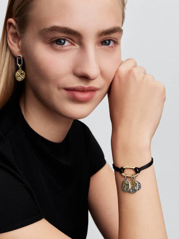 Pandora Bracciale Regolabile Cordino Nero con Link Apribile Pandora ME