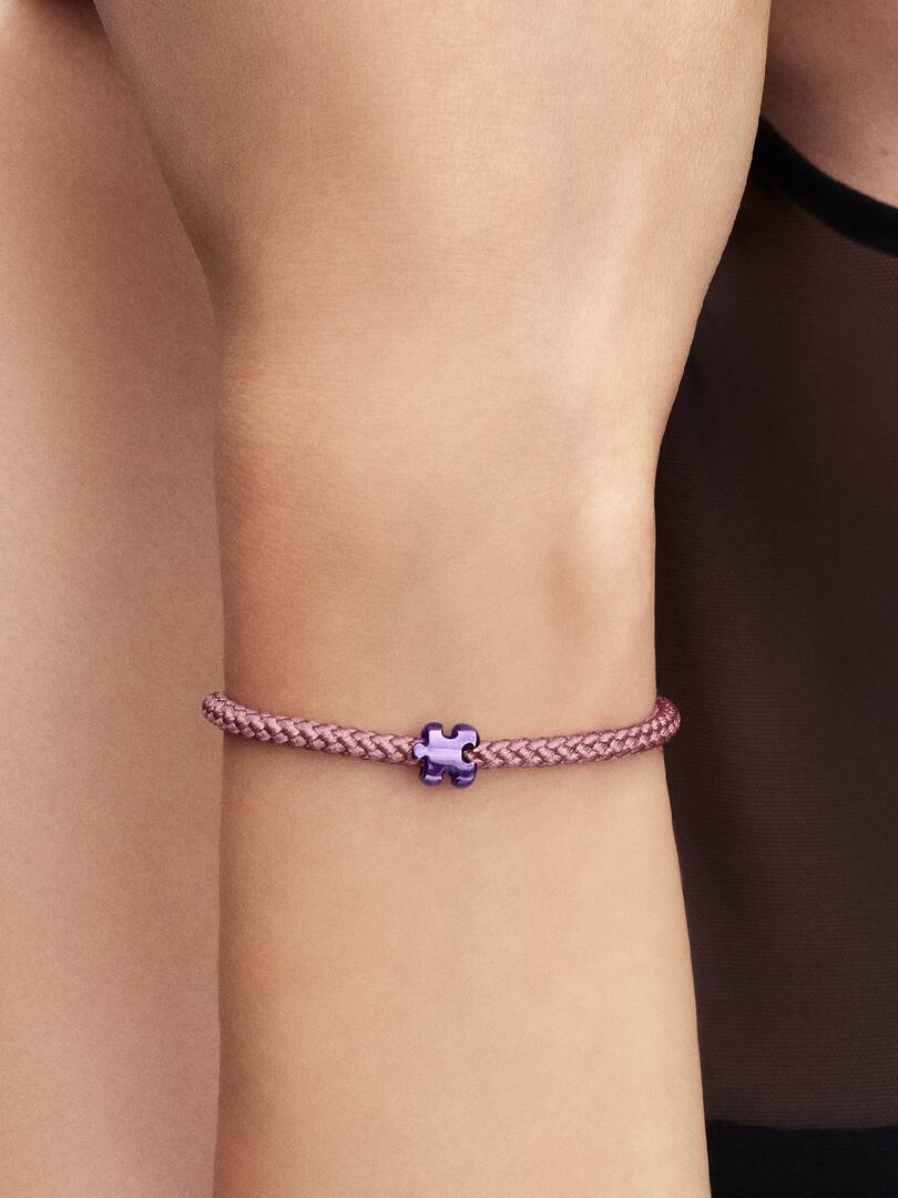 Mini Charm Puzzle effetto metallico Viola