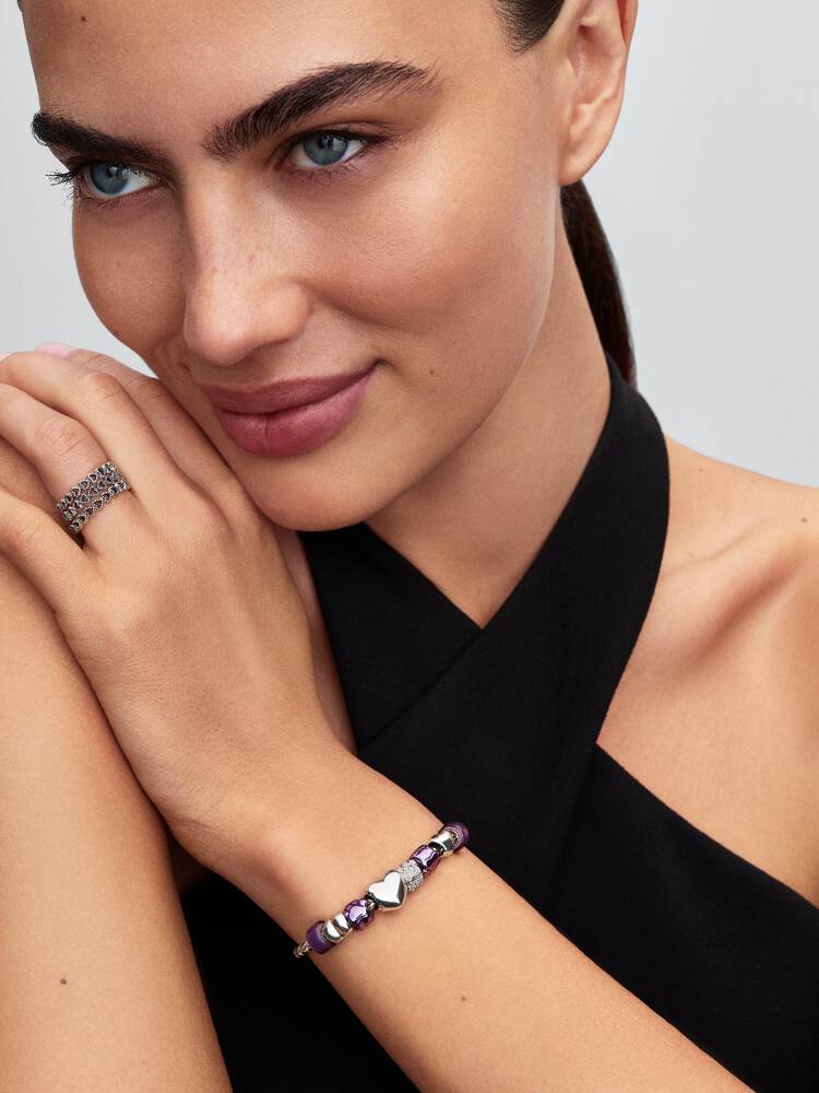 Pandora Mini Charm Zampa effetto metallico viola